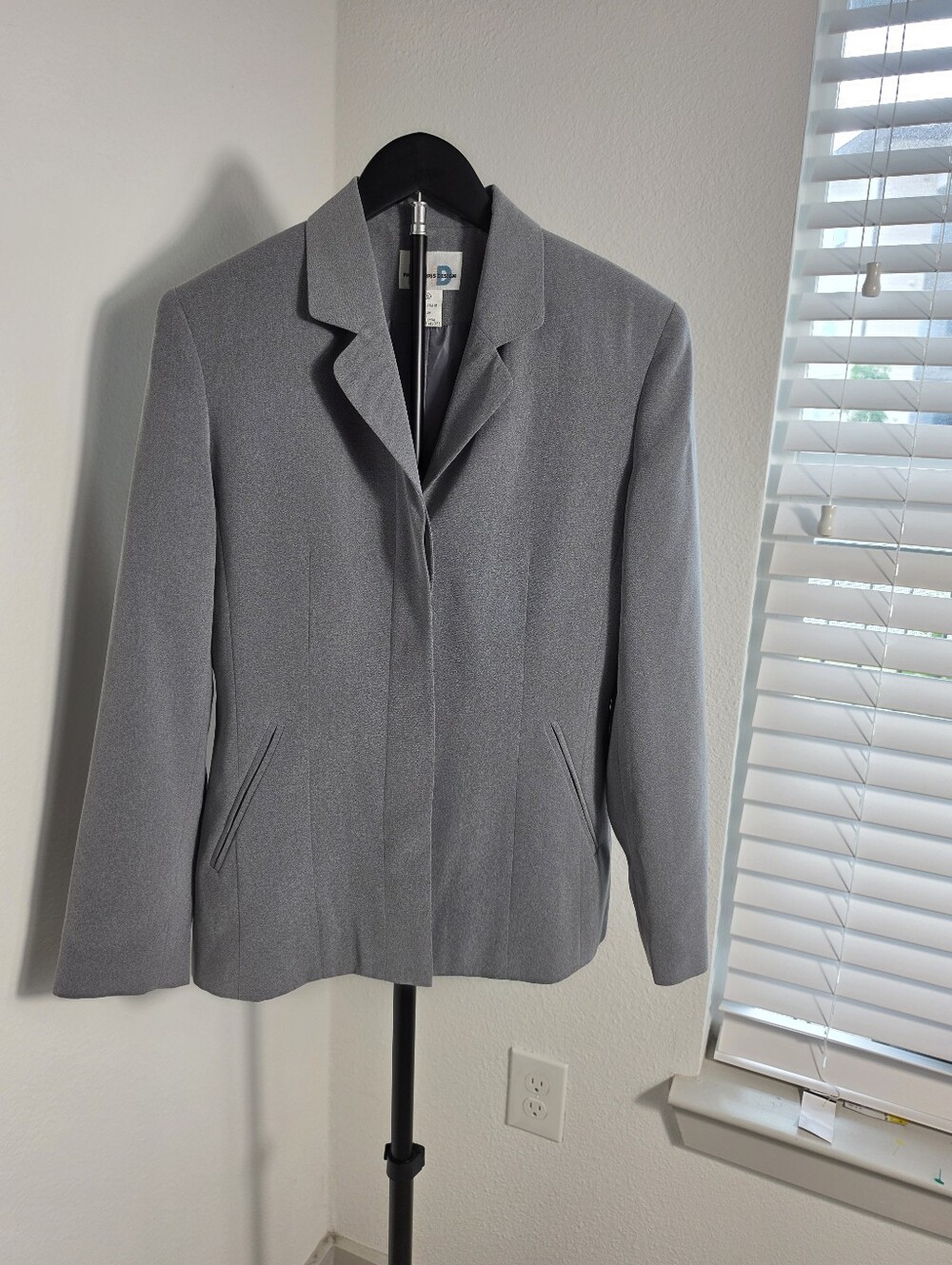 ​Vintage 90s Paul Harris Design Grey Minimalist Blazer Jacket Small Officecore